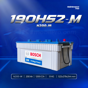 Aki Kering Bosch N200 190H52-M 200Ah Murah untuk Truk Mercedes Benz MAN Neoplan Alat Berat