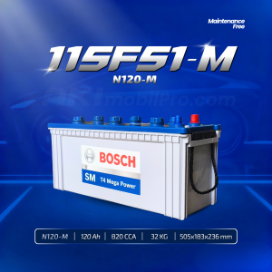 Aki Kering Bosch N120 115F51-M 120Ah Murah untuk Truk Bus Genset Alat Berat Kapal