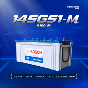 Aki Kering Bosch N150 145G51-M 150Ah Murah untuk Truk Bus Genset Alat Berat Kapal