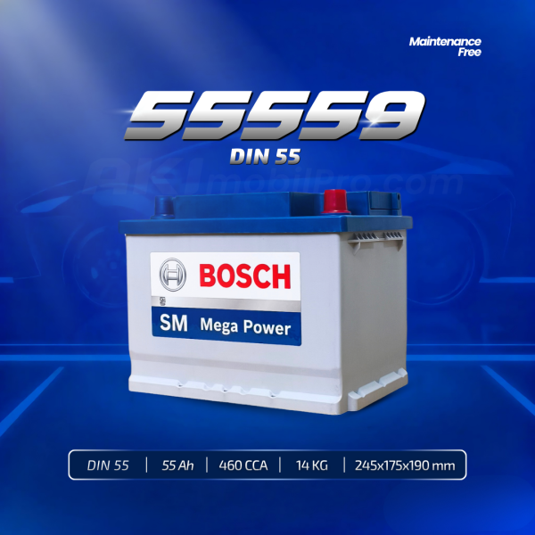 Aki Kering Bosch DIN55 55559 Murah untuk Innova Reborn Bensin Chevy Spin Ford Fiesta