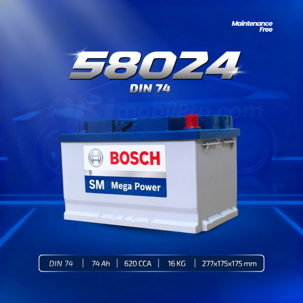 Aki Kering Bosch DIN 58024 (74Ah) Murah untuk Innova Reborn Diesel Fortuner VRZ BMW