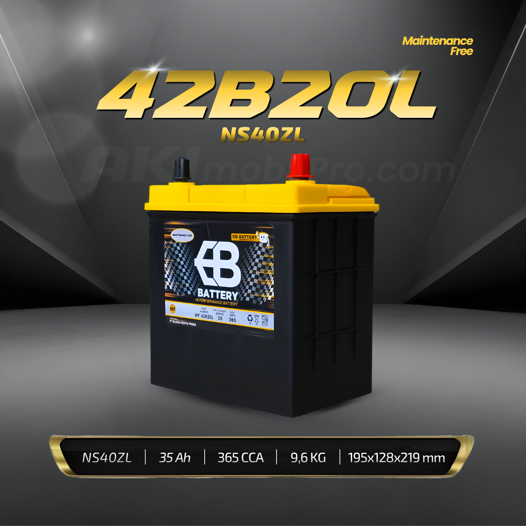 Aki Kering EB NS40ZL 35Ah Maintenance Free untuk Brio Calya Xpander Sigra