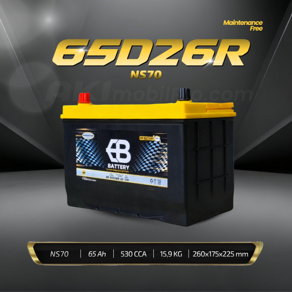 Aki Kering EB MF NS70 65D26R Murah untuk Isuzu Panther Toyota Kijang Diesel L300