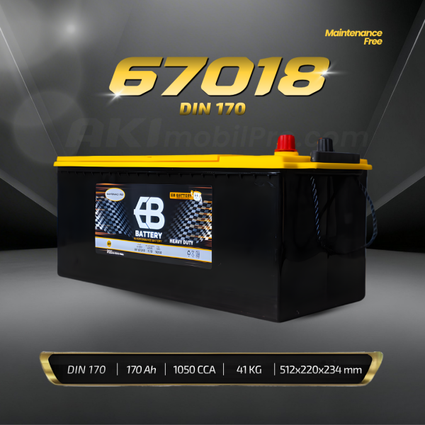 Aki Kering EB DIN170 170Ah 67018 Murah untuk Truk Scania Volvo Renault Alat Berat