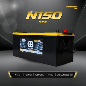 Aki Kering MF N150 145G51 150Ah Murah untuk Truk Hino MAN Mercedes Genset Alat Berat
