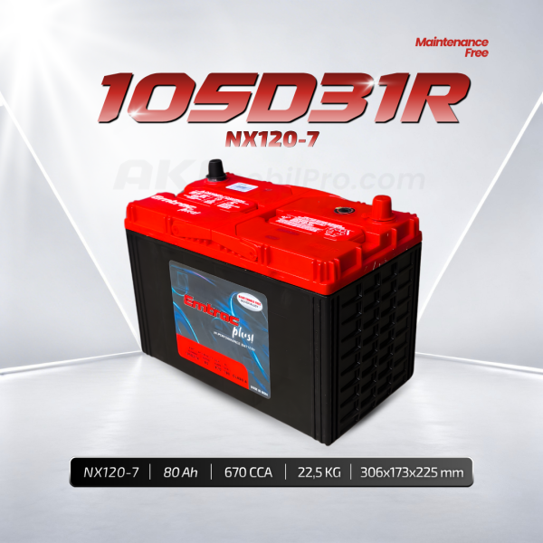 Aki Kering Emtrac NX120-7 105D31R Berat 22,5kg Murah untuk Captiva Diesel L300 Frontier