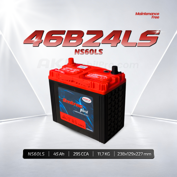 Aki Kering Emtrac NS60LS Silver Alloy CCA 480 untuk Innova CRV Yaris