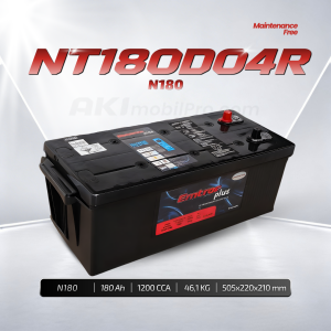 Aki Kering N180 180Ah NT180D04R Murah untuk Truk Mercedes Benz Genset Forklift Alat Berat