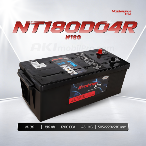 Aki Kering N180 180Ah NT180D04R Murah untuk Truk Mercedes Benz Genset Forklift Alat Berat