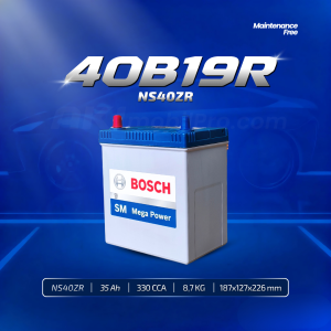 Aki Kering Bosch NS40ZR (40B19R) Maintenance Free Mega Power - German Technology untuk Avanza, Xenia, Gran Max, Rush - Aki Mobil Pro