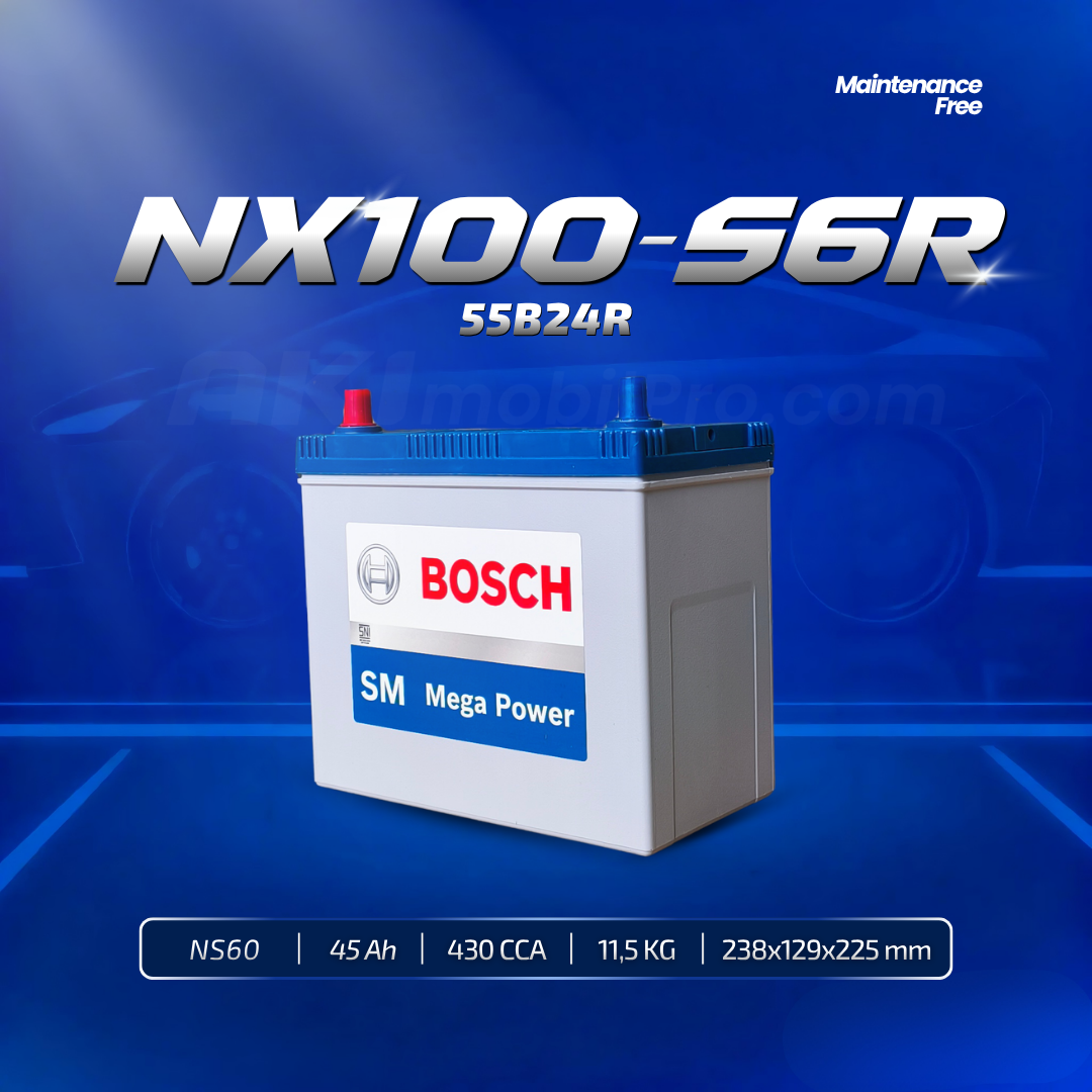 Aki Kering Bosch NX100-S6R 55B24R Upgrade untuk Toyota Avanza Rush Daihatsu Terios