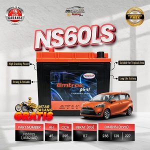 Aki Kering Emtrac NS60LS Silver Alloy CCA 480 untuk Innova CRV Yaris