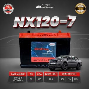 Aki Kering Emtrac NX120-7 105D31R Berat 22,5kg Murah untuk Captiva Diesel L300 Frontier