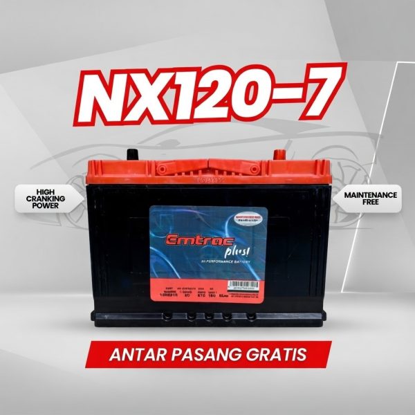 Aki Kering Emtrac NX120-7 105D31R Berat 22,5kg Murah untuk Captiva Diesel L300 Frontier