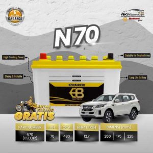 Aki Basah EB N70 Murah untuk Mitsubishi L300 Diesel Isuzu Panther Komatsu Excavator