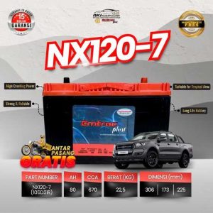 Aki Kering Emtrac NX120-7 105D31R Berat 22,5kg Murah untuk Captiva Diesel L300 Frontier